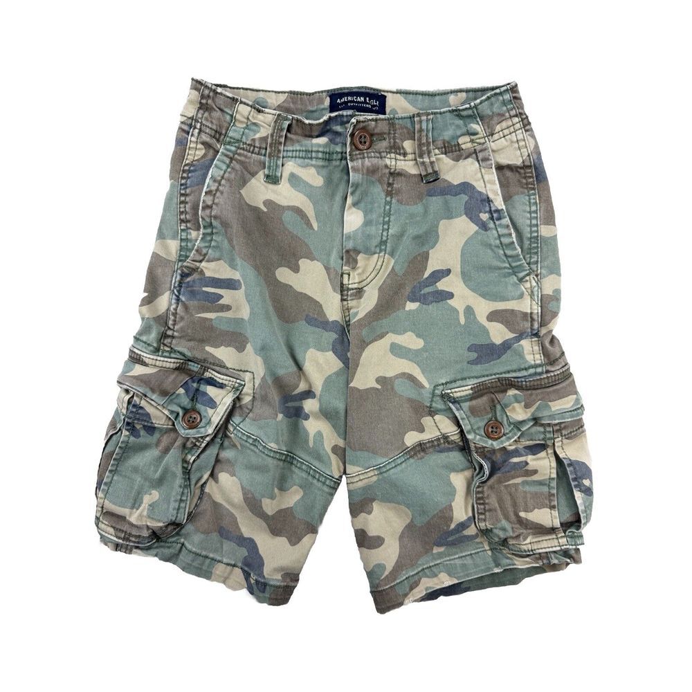 American Eagle Men's Size 26 Camo‎ Cargo Shorts Classic Extreme Flex